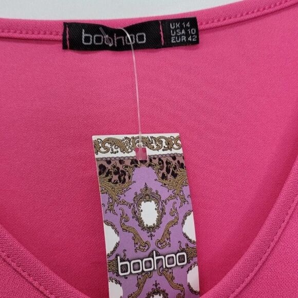 Boohoo Pink Straight Knee Length - Picture 8 of 14